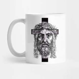 The face of Jesus Christ and the Holy Cross Mug